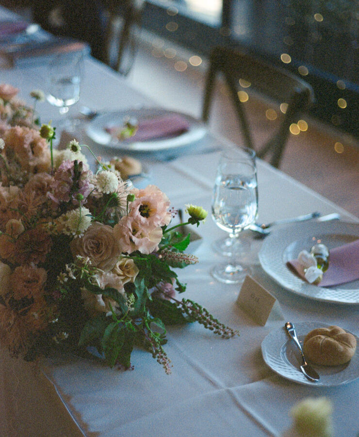 wedding decoration on table flowers